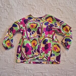 Marimekko girls 24 months bright colors long sleeve blouse VGUC